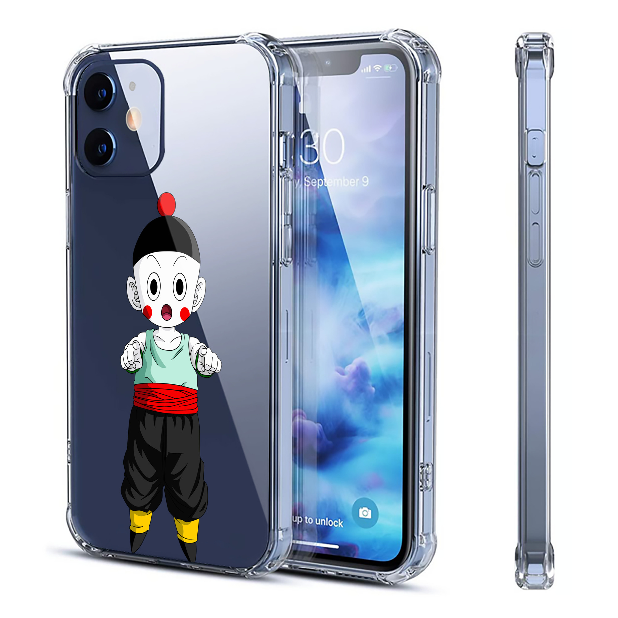 （画像用） ドラゴンボール 餃子（チャオズ）DRAGON BALL Chaoz 【iPhone 12シリーズ対応】透明スマホケース（クリアソフトケース）
